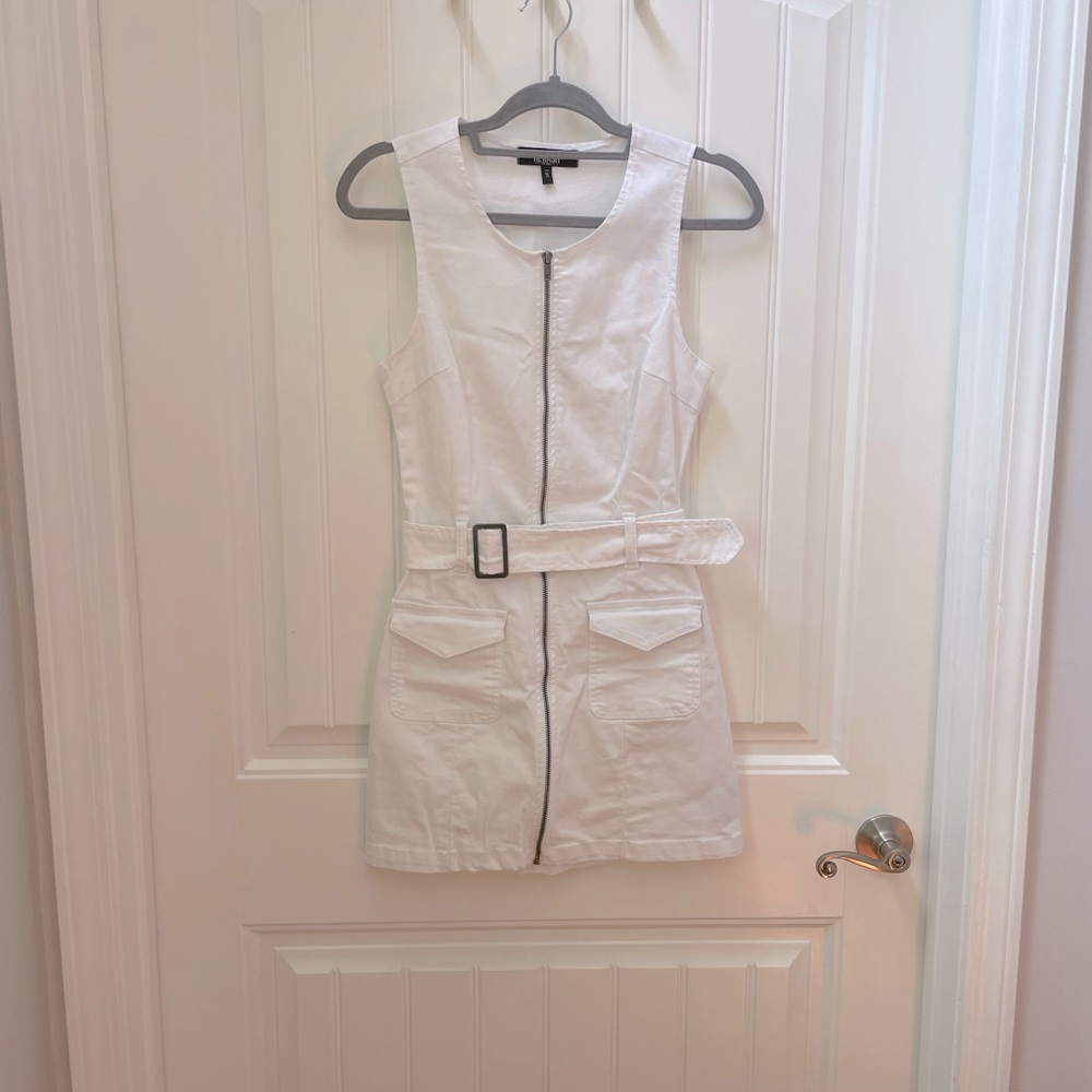 Jean zip up dress
